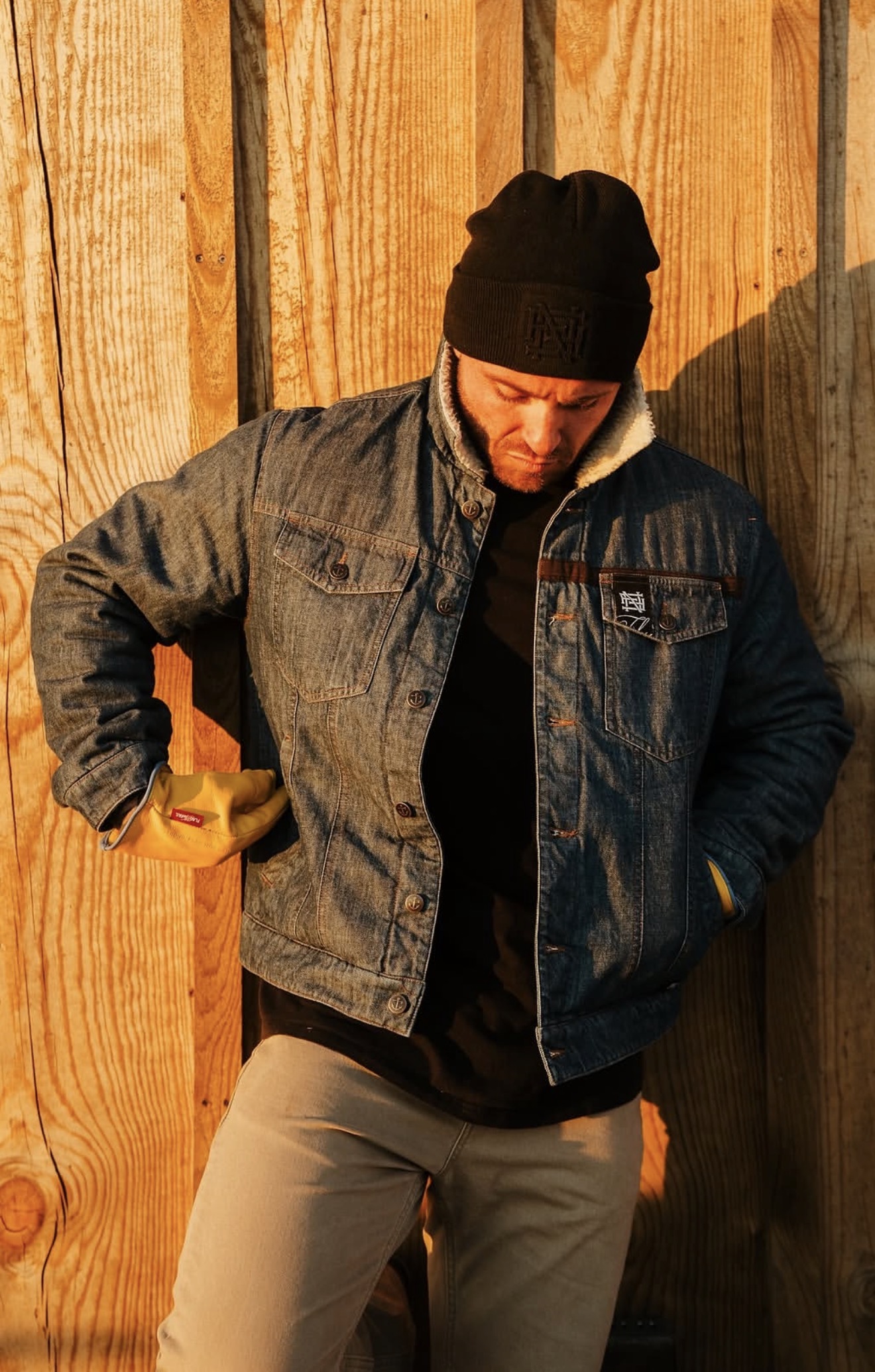 Denim jacket apparel campaign