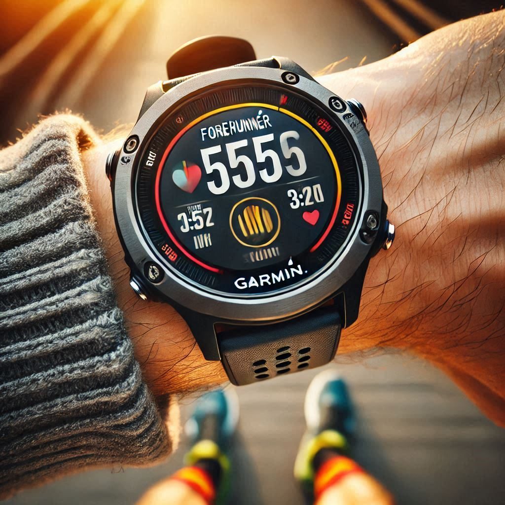 Garmin Forerunner on a runner's wrist